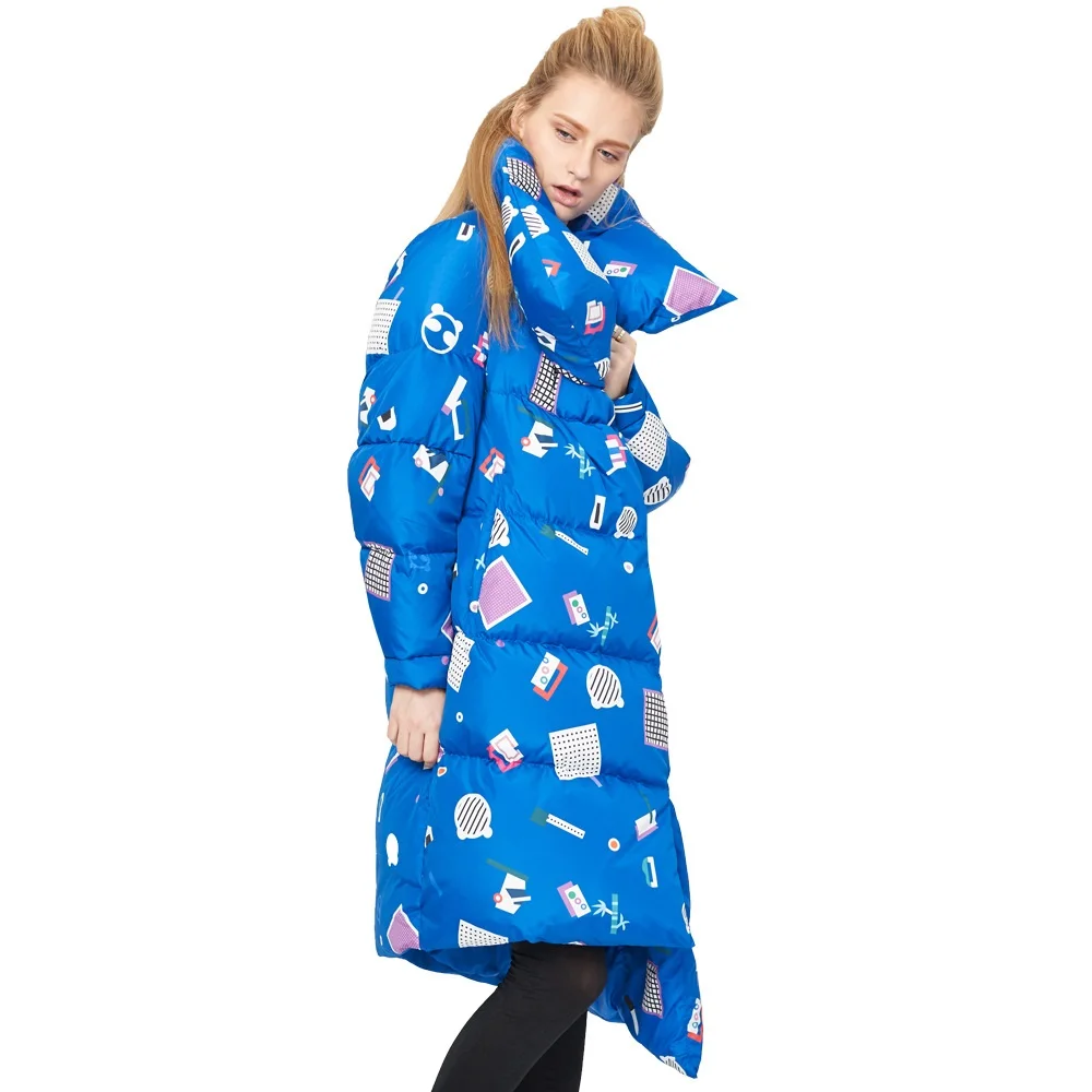 Новинка Зима 2019 стильное большое Стеганое пальто в европейском и американском