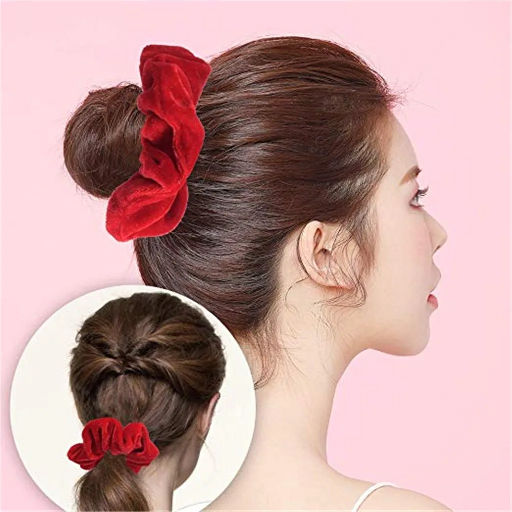 Бархатные эластичные резинки для волос женщин и девочек аксессуары обруч