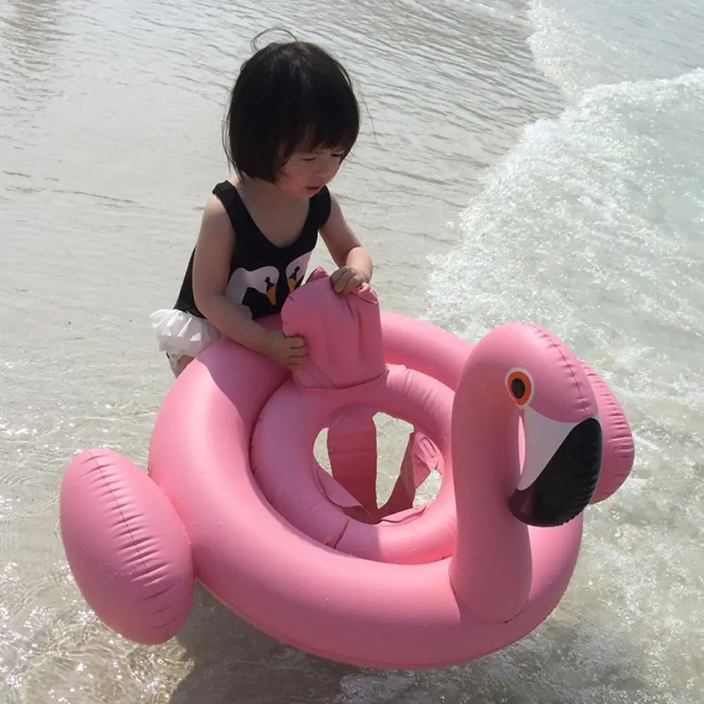 

Baby Swimming Pool Rings Seat Inflatable Flamingo Swim Ring Float Seat Air Mattresse Summer Bathtub Pool Water Toys For 0-4 Year