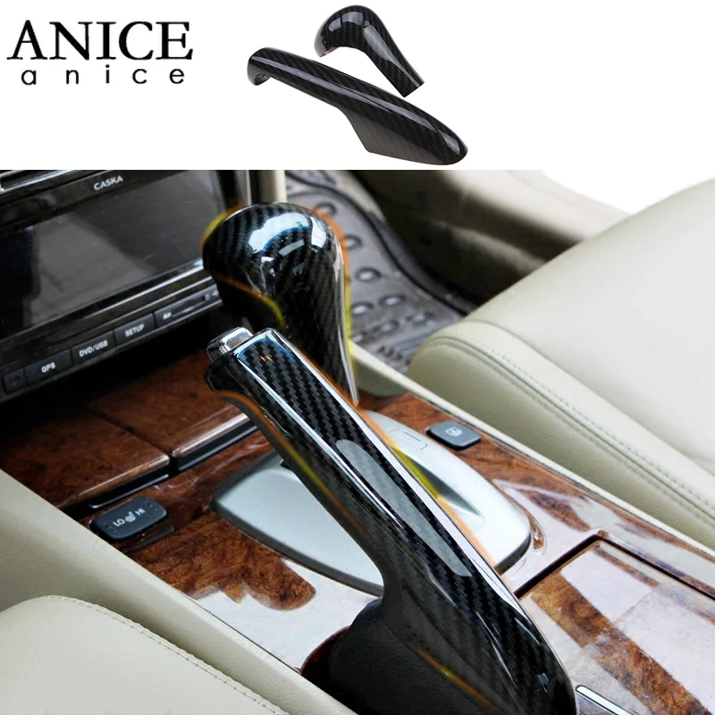 2 шт. карбоновый цветной внутренний чехол для рычага переключения передач ручка