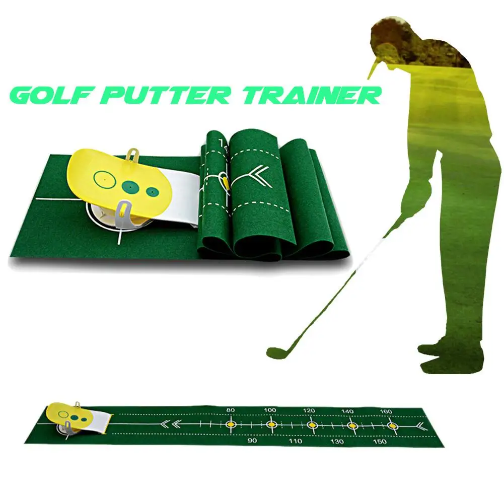 Online Mini Golf Simülasyon Uygulama Mat Katlanabilir Koyarak Uygulama Battaniye Kısa çim Tasarım Kapalı Golf çubuk Itme Egzersiz