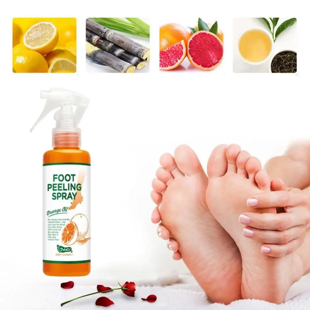 

cosmetics peeling foot spray orange natural essence exfoliating mask foot whiten dead baby hands skin tool care pedicure V8T3