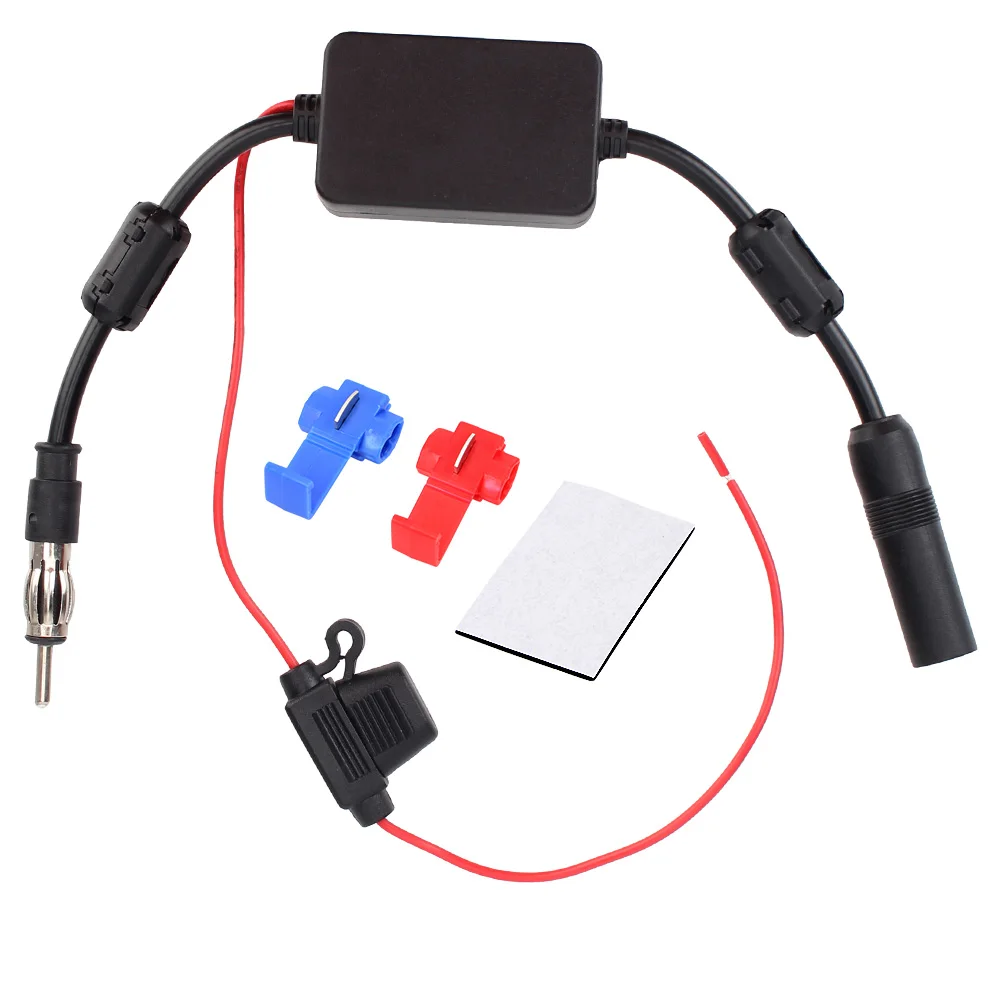 

12V Car Radio Antenna Amplifier FM/AM Radio Stereo Signal Amplifier FM Booster Universal For Marine Boat Auto Anti-interference