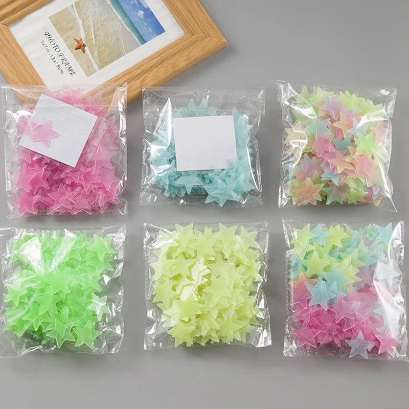 3d наклейка Marie на стену светящаяся Звезда и луна светится в темноте для детей