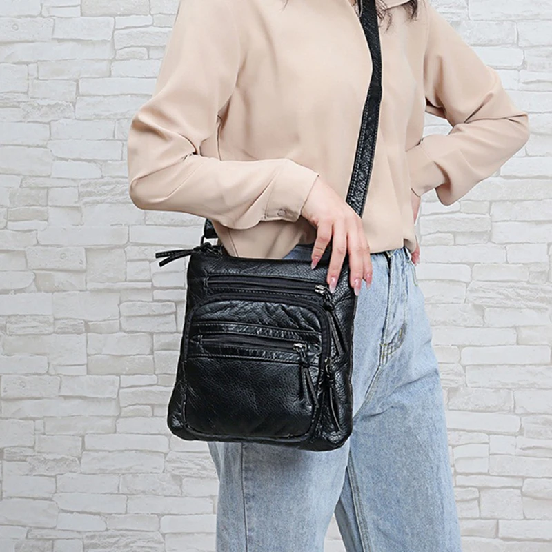 

Women Bag Purses Flap Wallet Multi-layer Casual Shoulder PU Leather Messenger Women Luxury Shoulder Women Bag Crossbody Bags