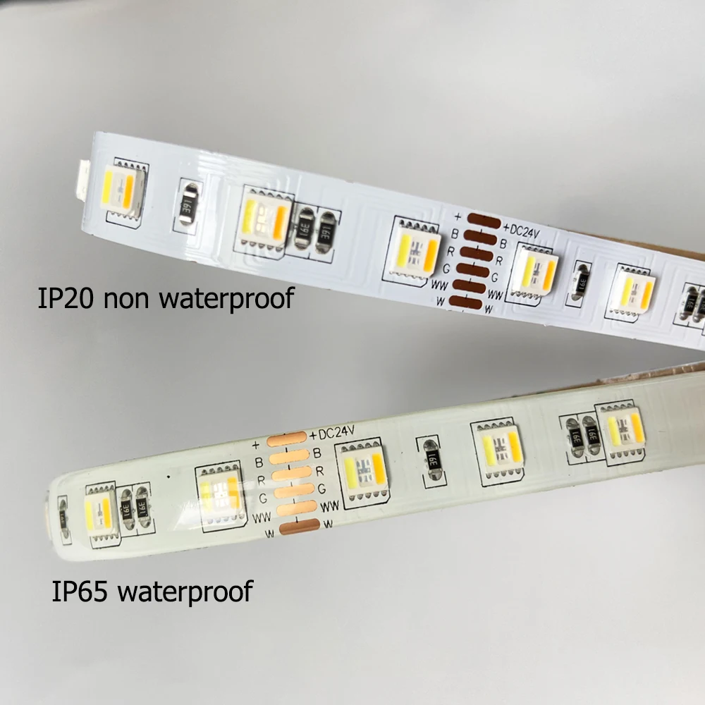 Светодиодная лента RGB + CCT 5 в 12 В 24 SMD 5050 RGBCW гибкая полноцветная световая для