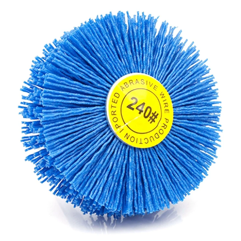 

4 Pieces 80x30x6Mm Drill Abrasive Wire Grinding Wheel Nylon Bristle Polishing Brush For Wood Furniture Mahogany Finish