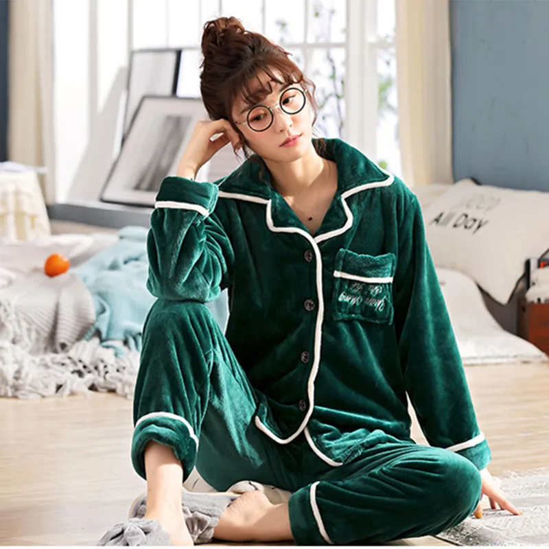 Большие размеры L-6XL, 7XL, 8XL, зимние женские плотные фланелевые комплекты для сна, женские Лоскутные коралловые флисовые мужские большие пижамы, теплые комплекты, 24 цвета