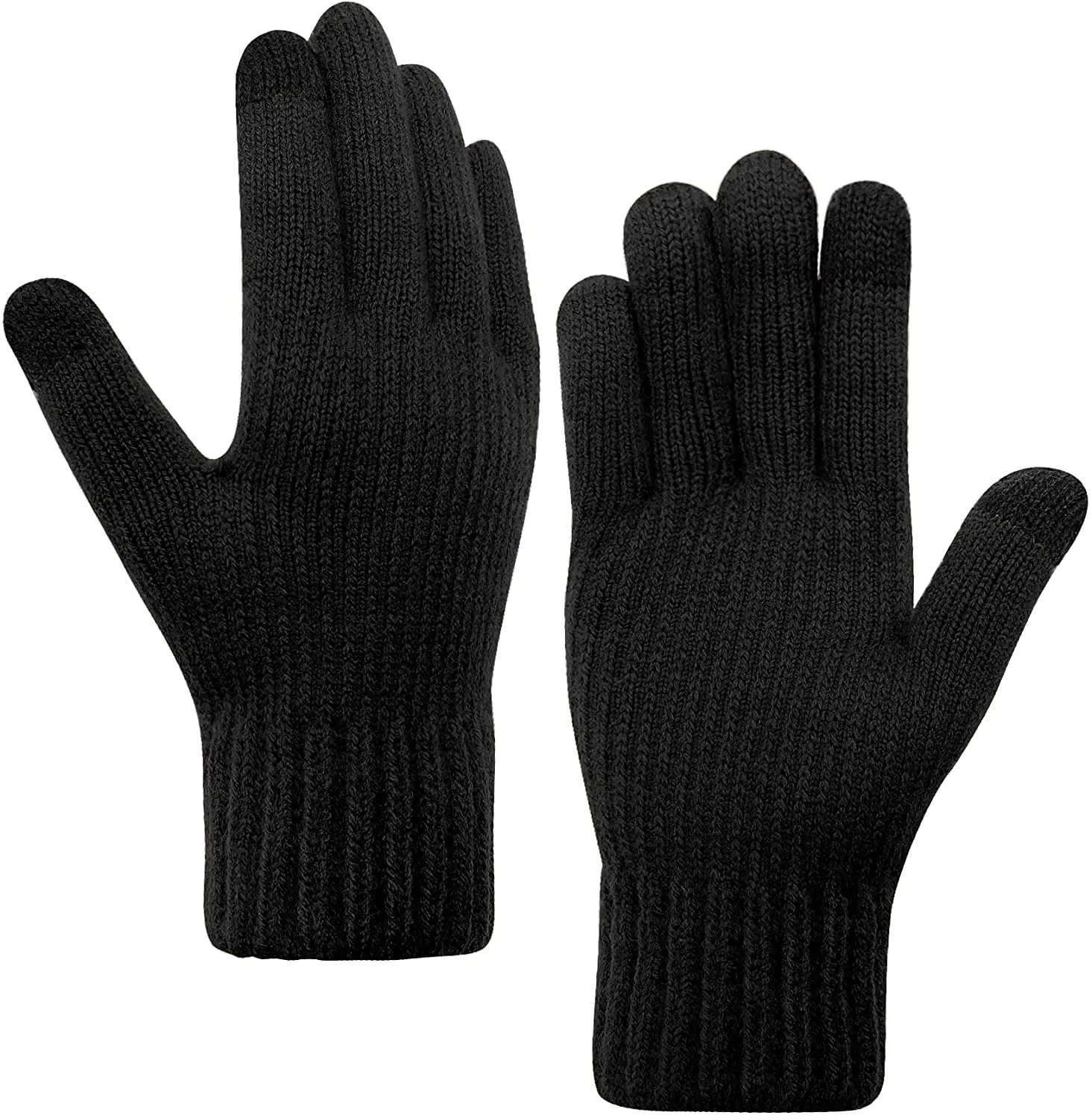 

Зимние теплые вязаные перчатки-теплые перчатки для сенсорного экрана с мягкой подкладкой для мужчин и женщин для бега, вождения, езды на вел...