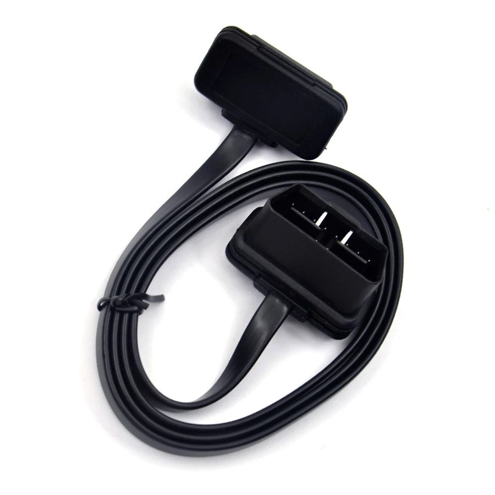 10 шт./Лот 60 см/100 см плоский тонкий как лапша OBD2 OBD 16Pin ELM327 Мужской Женский
