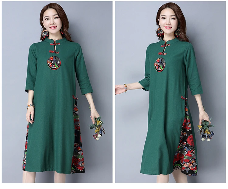 Cheongsam платье с длинными рукавами для девочек тонкий Традиционный китайский костюм для женщин Элегантный длинный qipao платье длинный cheongsam