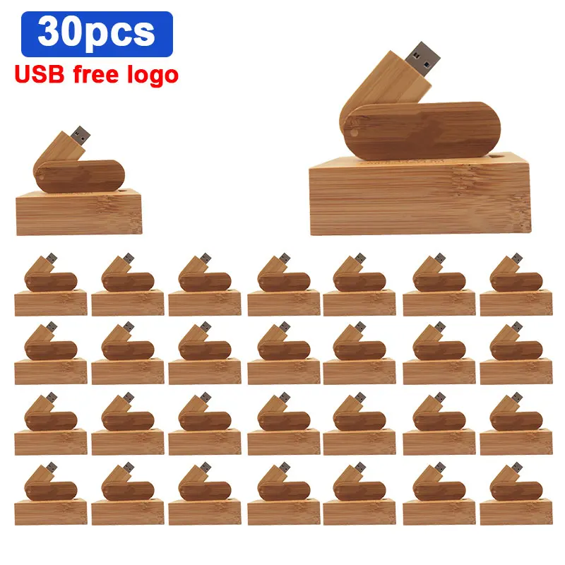 

30pcs/lot USB Flash Drive Pen Drive For wedding wooden usb2.0+box8GB 128GB 64GB 32GB Pendrive USB Memory Stick Personalize logo