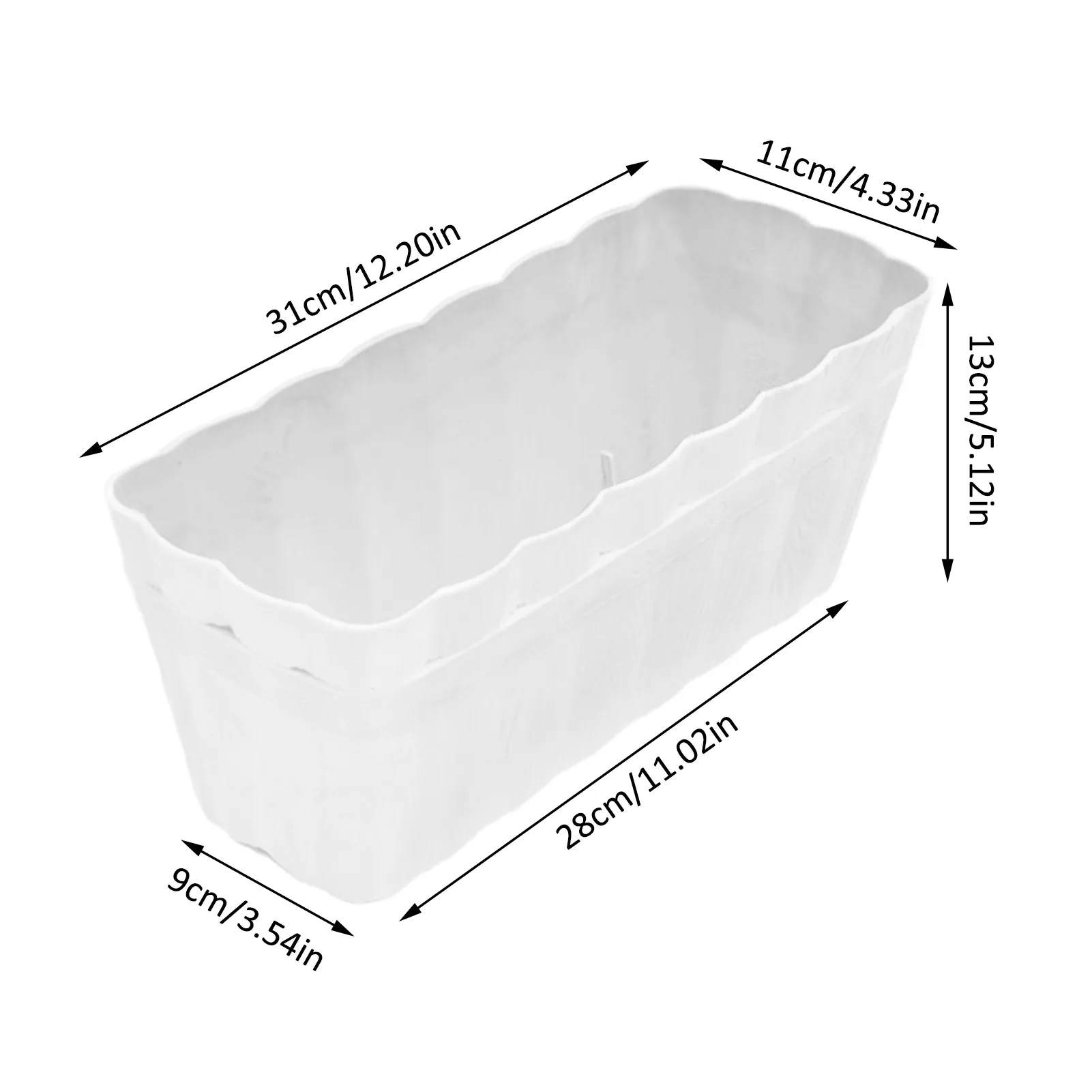 

Plastic Flower Box Rectangular Table Window Planters Vegetable Growing Container Garden Plant Succulent Pot Home Room Decoration