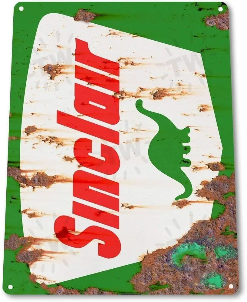 

TIN Sign Sinclair Gas Rt Dino Oil Metal Station Garage Auto Shop Shed A609 Iron Painting 8X12 INCH