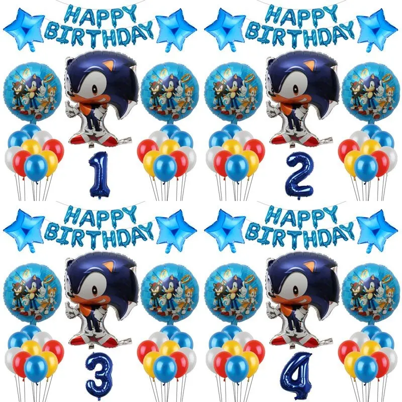 Мультяшные звуковые фольгированные шары 1 комплект 30 дюймов цифры 9 для мальчиков