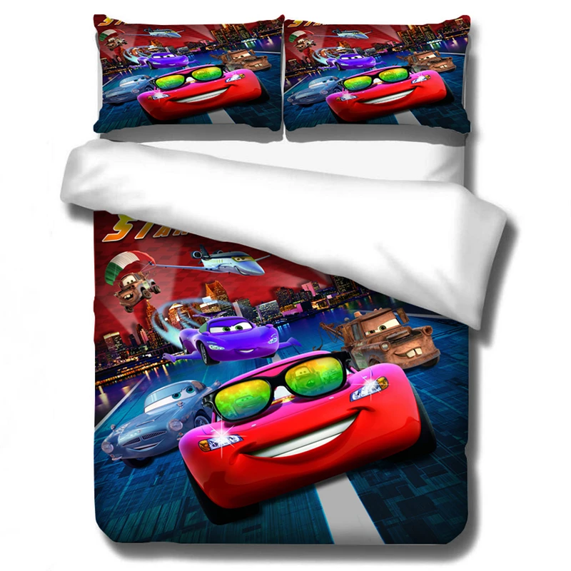 Комплект постельного белья с 3d мультяшным автомобилем, одноразмерное одеяло для мальчиков/покрывало для детского домашнего декора, новое мультяшное одеяло