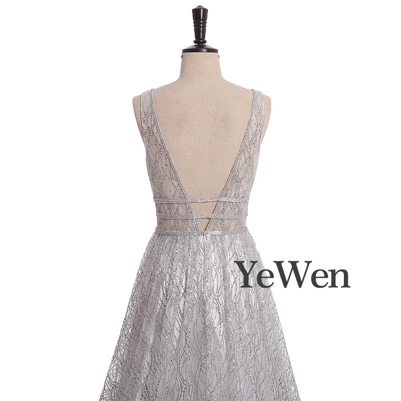 Элегантное вечернее платье сексуальное с V-образным вырезом Длинные вечерние