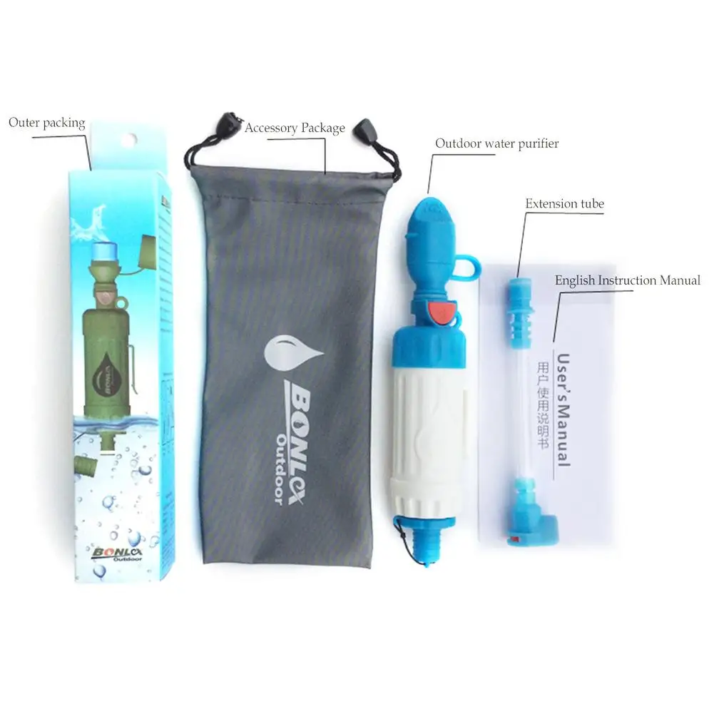 Многофункциональный портативный фильтр питьевой воды для кемпинга на открытом