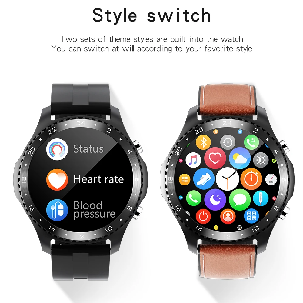 bluetooth connection smart watches phone body temperature test sport fitness watch waterproof smart bracelet smartwatch mens free global shipping