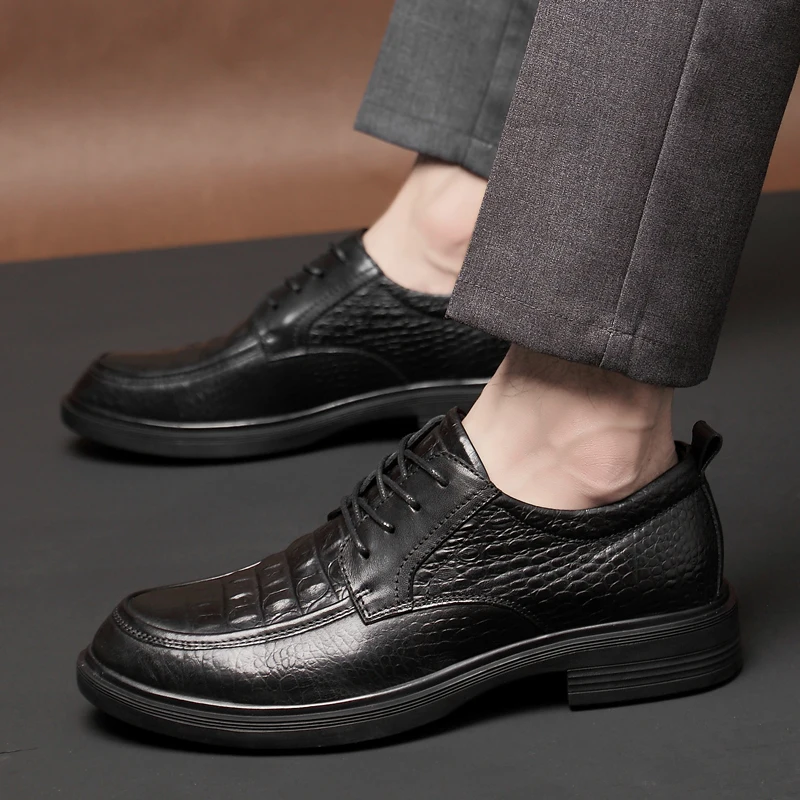Мужские туфли из натуральной кожи итальянские официальные деловые повседневные