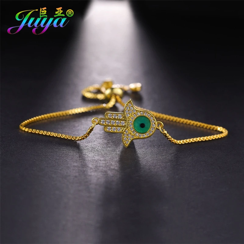 Juya для женщин и мужчин модные регулируемые цепи браслеты микро проложить Циркон