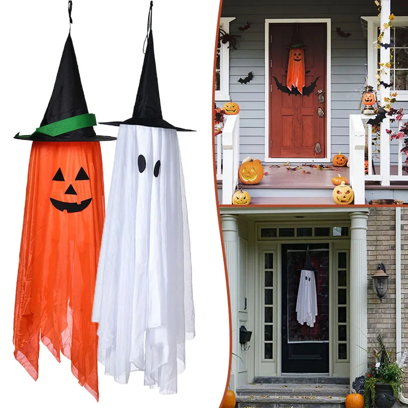 

Подвесное украшение для Хэллоуина Cute Witch Ghost Home Wall Windsock кукла-подвеска для двери сада дерева корабля