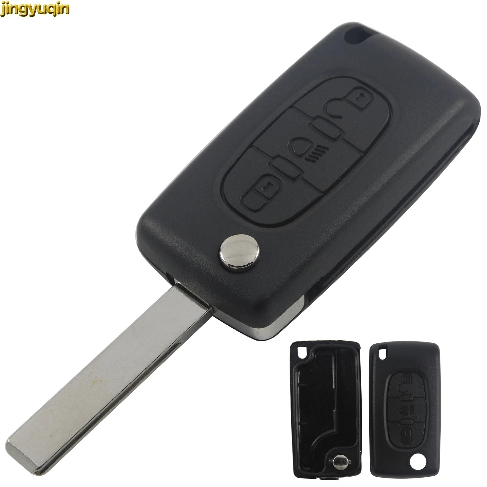 Jingyuqin для PEUGEOT 107 207 307 308 406 408 Citroen C2 C3 C4 C5 C6 XSARA 3 кнопки флип складной ключ чехол