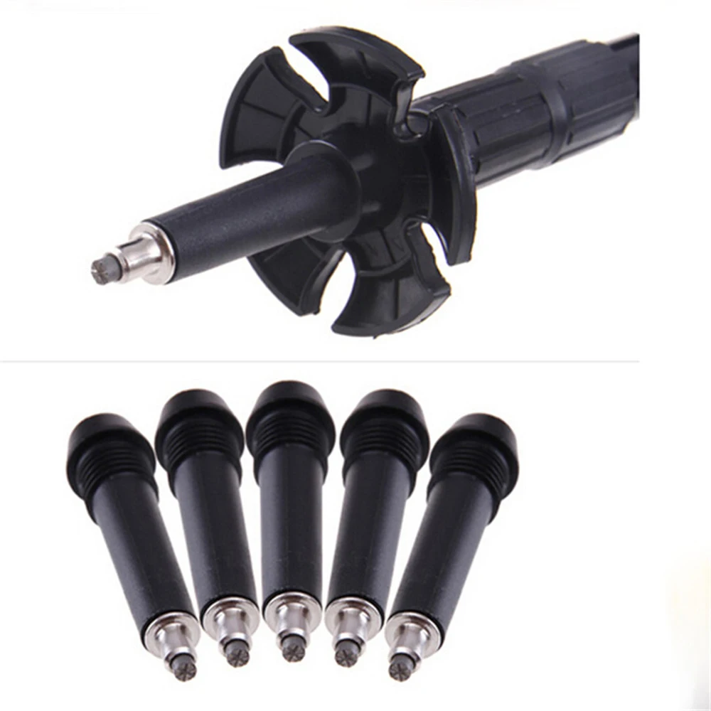 

New Hiking Walking Stick Tip End Alpenstock Carbon Tungsten Steel Pointed Toe Cane Walk Stick Wandelstok Point Wear Rod Crutch