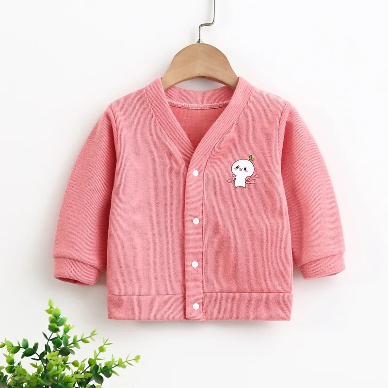 

Winter/Autumn Baby Girls Boys Cardigan Sweater Tops Solid Children Clothing Newborn Infant Kids Baseball Jackets Coats Outerwear