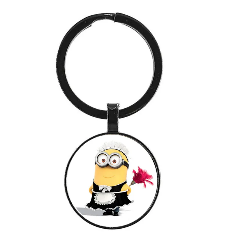 23 Despicable Me Minion Action Movie Glass Cabochon Keychains for Kid - Цвет: 23