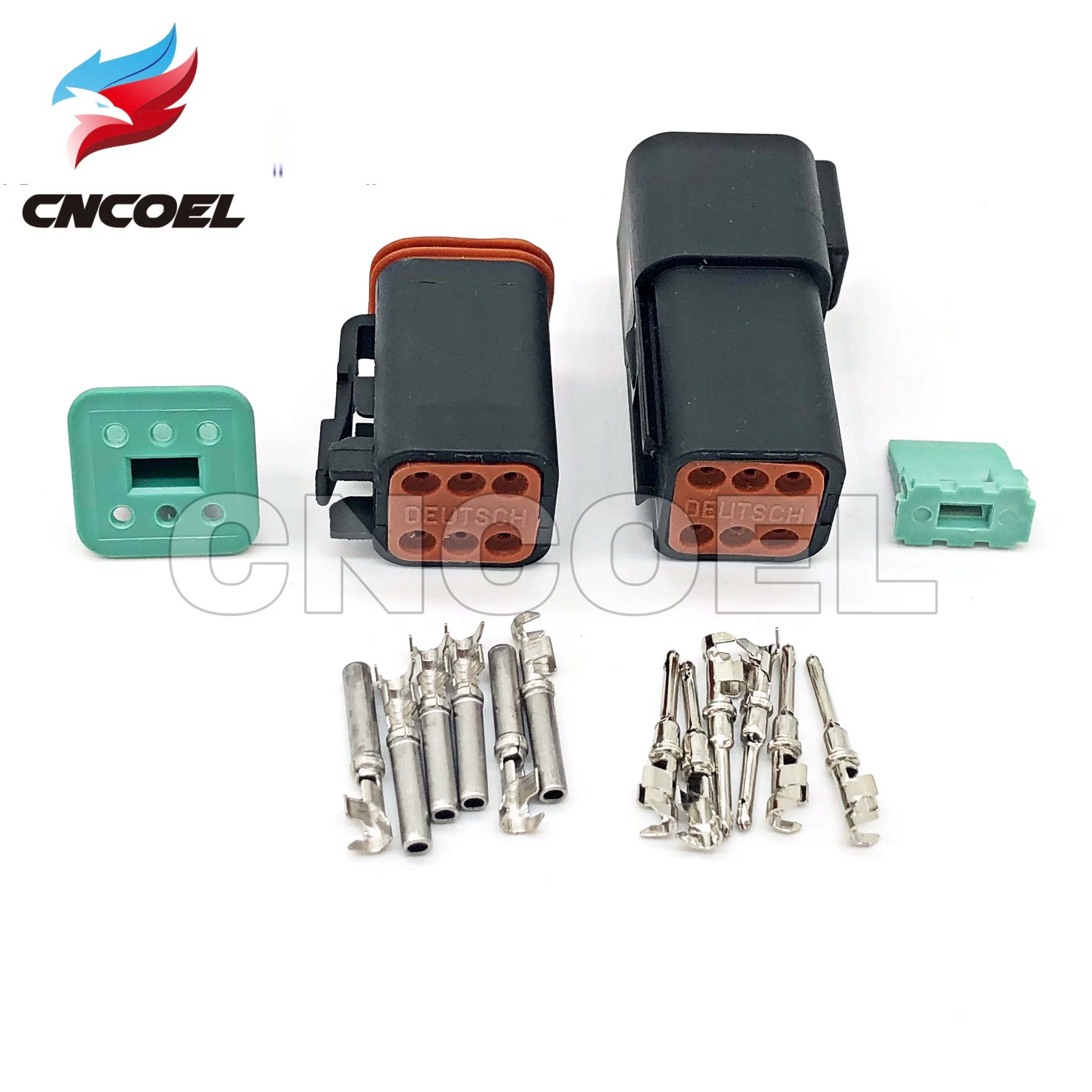 5 комплектов Deutsch DT 6 штифтов коннектор комплект серый/черный Водонепроницаемый
