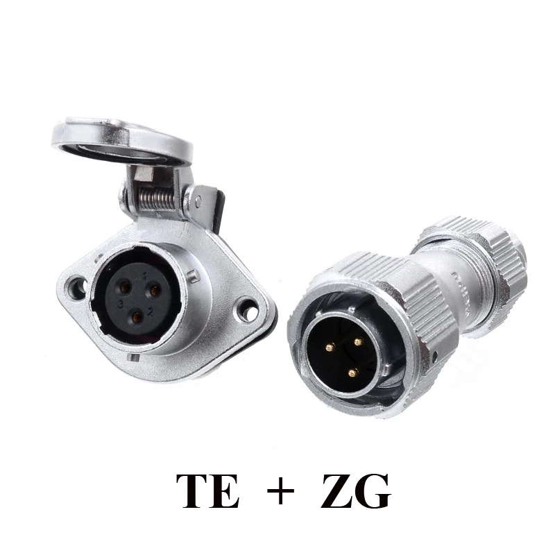Женский квадратный фланцевый панельный разъем WY20 TE + Z ZM ZG 2 3 4 5 6 7 9 12-контактный