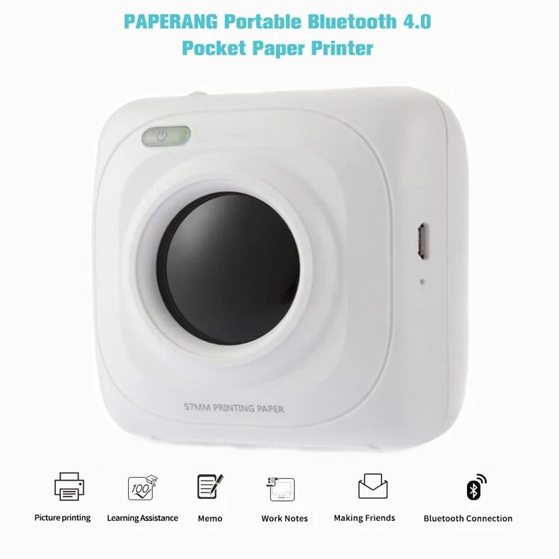 PAPERANG Мини термопринтер Bluetooth портативный фотопринтер для мобильного телефона Android iOS Impresoras Fotos подарок
