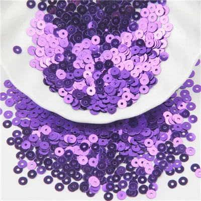 purple 4 мм мини-блестки, пайетки, ПВХ плоский круглый блеск, красочные блестки, блестки для рукоделия, одежды, Lentejuelas Para Coser 20 г - Цвет: purple