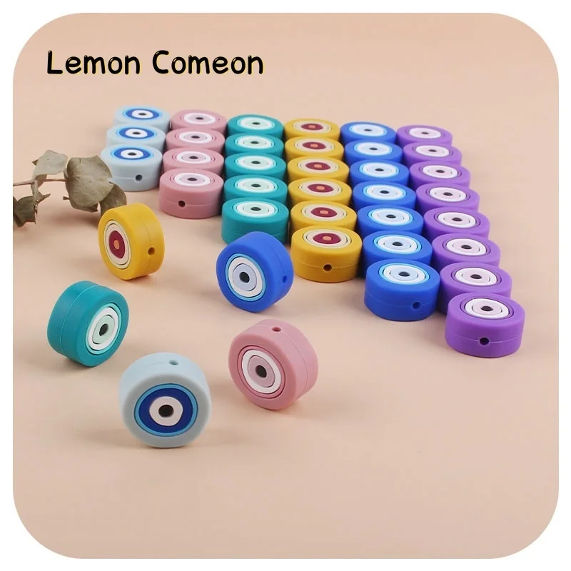 10Pcs Newborn Baby Accessories Eyes Silicone Beads For DIY Pacifier Clips Beads Newborn Food Grade Teething Nursing Products