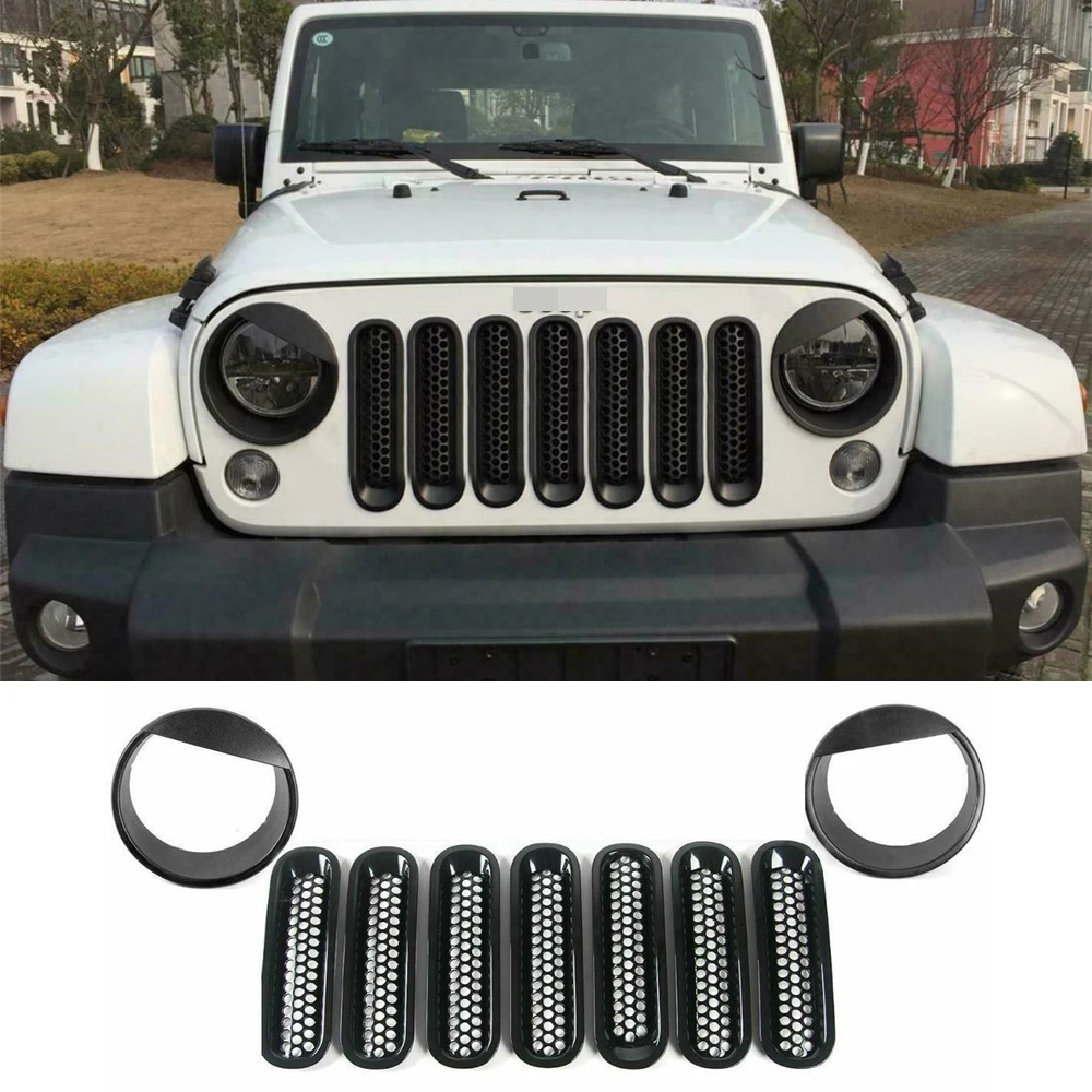 ABS Черная передняя вставки для радиаторной решетки &amp Bird фар покрытие ободок