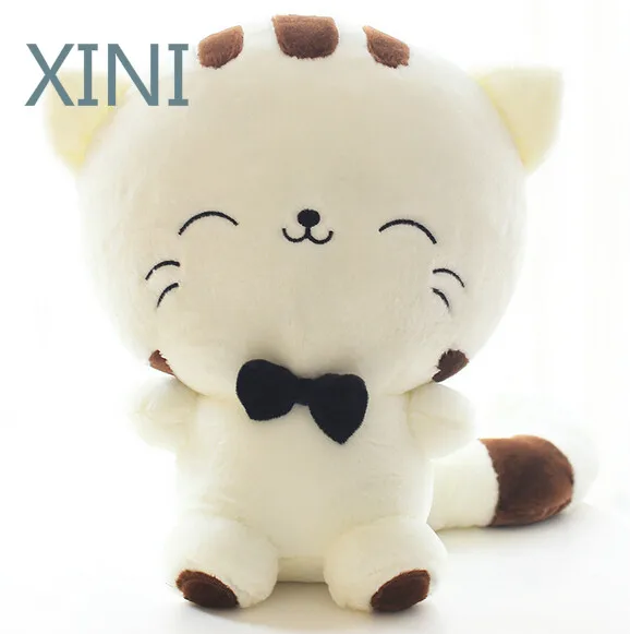 

25 CM Cute Kawaii Cat with Bow Plush Dolls Toys Gift Stuffed Soft Doll Cushion Sofa Pillow Gifts Xmas Gift Party Decor