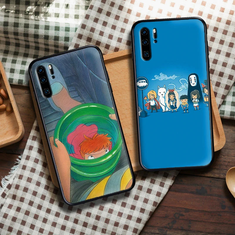 Ponyo on the cliff and a boy Case For HuaweiY9 Prime 2019 Mate 10 20 Pro Nova2 3 4 Lite Nova 2i 3i 5i Y6 Y7 2018 Coque Funda | Мобильные