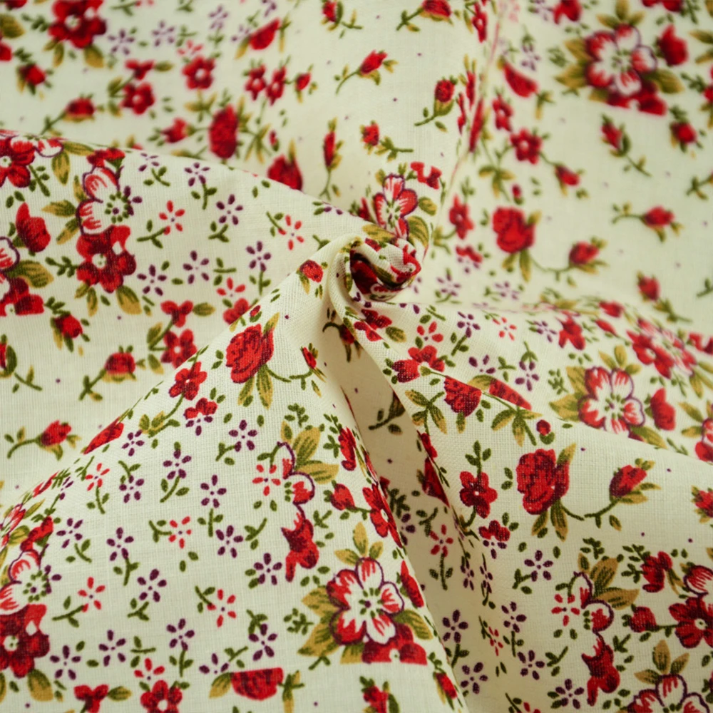 1 Piece Floral Design 100% Cotton Fabric Pre-cut Fat Quarter Telas Tissue Tulle Tecido Para Patchwork for Beginner's Practice CM | Дом и