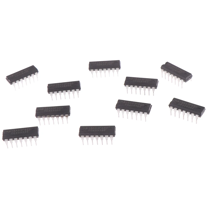 10 шт. CD4093BE DIP14 CD4093 DIP 4093 14 4093BE новое и оригинальное IC|Детали аксессуары для