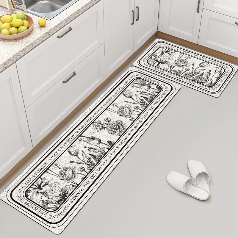 

Kitchen Carpet Anti-slip Water Absorption Carpets Outdoor Fashion Doormat For Bathroom Rug Porch Door Mat Home Bedroom Blanket