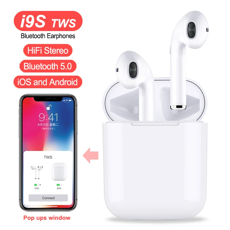 I9S i7s TWS двойные беспроводные наушники портативный Bluetooth 5 0 гарнитура с микрофоном