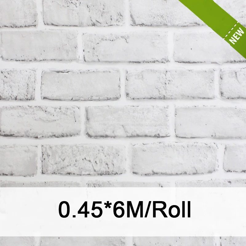

Nordic Wallpaper Thickened White Brick Grain 3D Stereo Brick Living Room Bedroom Backdrop Wall Decoation Self Adhesive Wallpaper