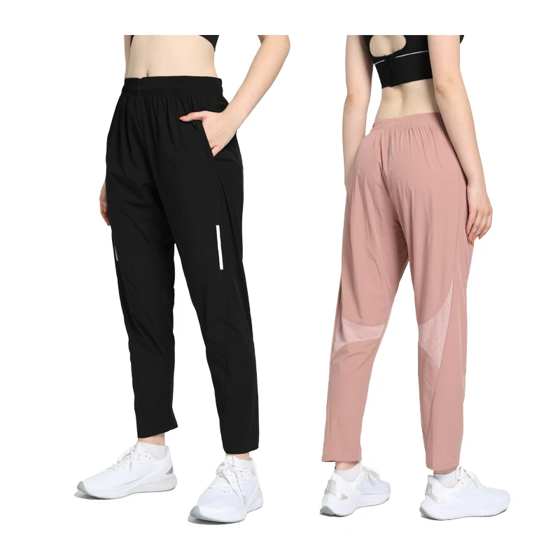 

Running Trousers Woman 2021 Gym Yoga Training Leggings Loose High Waisted Sports Pants Fitness Patchwork Jogging Sweatpants