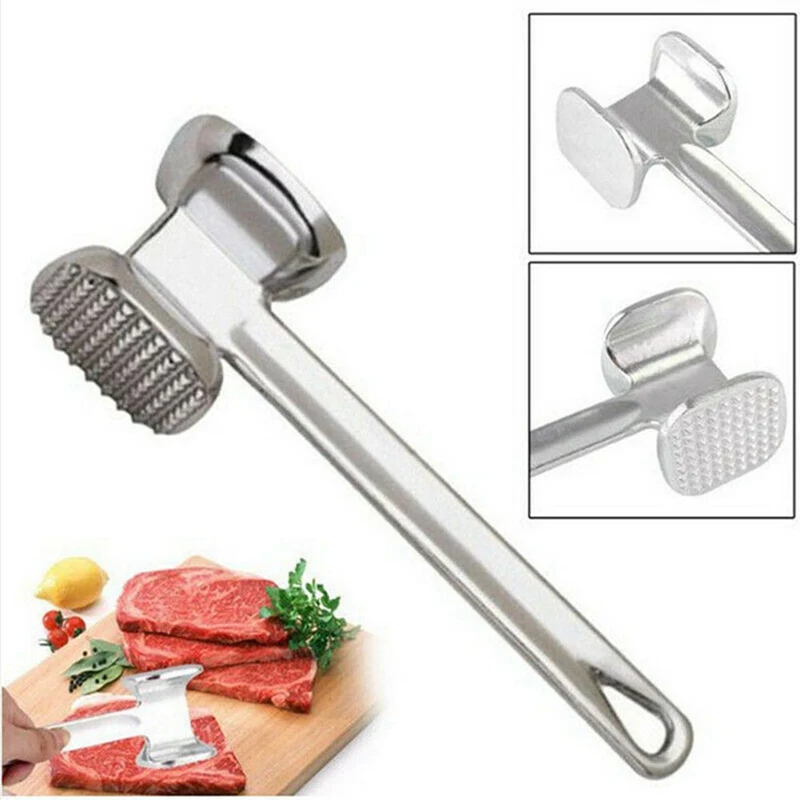 

Double-Sided Meat Hammer Loose Tenderer Beaf Steak Pounder Hammer Pork Chicken Beater Manual Meat Tenderizer Mallet Kitchen Tool