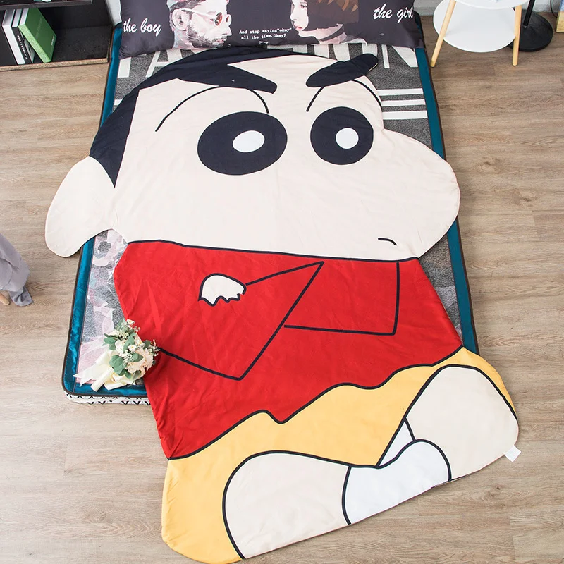 Manta de algod&oacute;n con forma de cray&oacute;n de Anime para ni&ntilde;os, S&aacute;bana de edred&oacute;n de aire acondicionado, colcha fina de dibujos animados para verano, manta de descanso para oficina y Midday-5