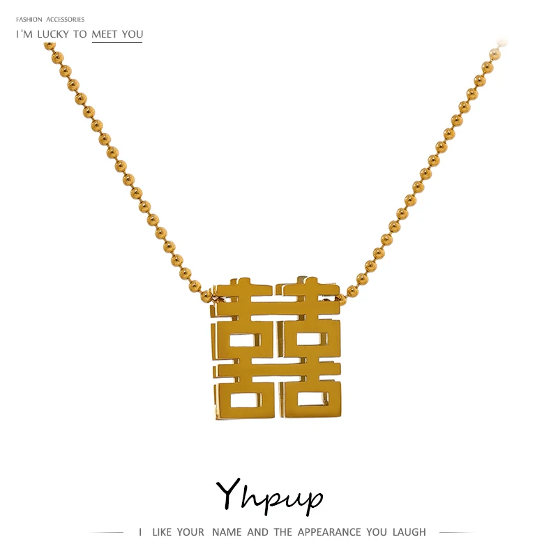 Ожерелье-подвеска из нержавеющей стали с китайским иероглифом - купить по