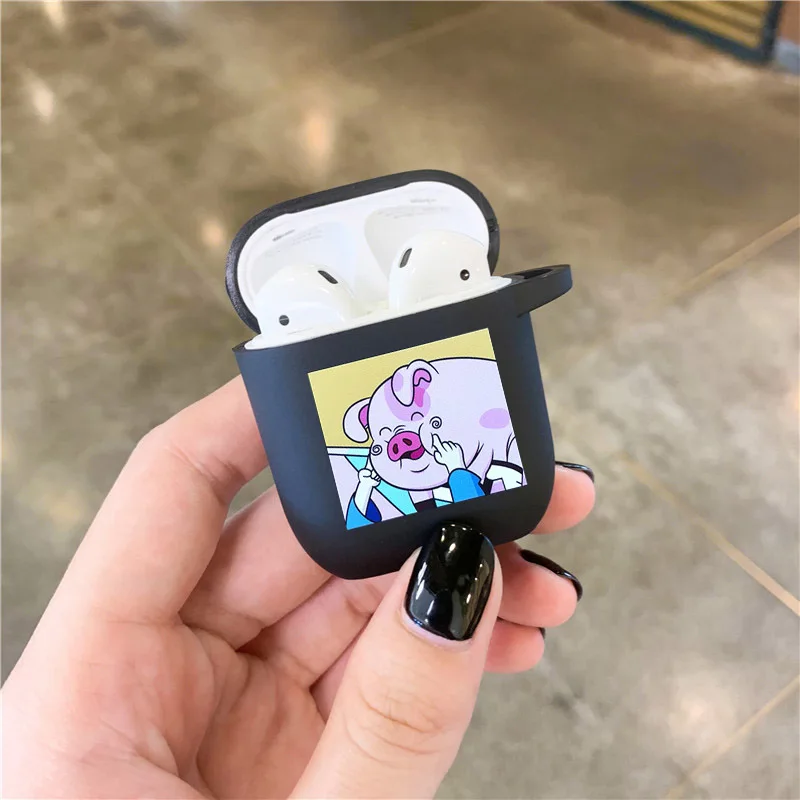 Прозрачный жесткий чехол для Airpods Pro с забавным рисунком поросенка из мультфильма, Bluetooth гарнитура, защитный чехол для Air Pods 3 2, чехол