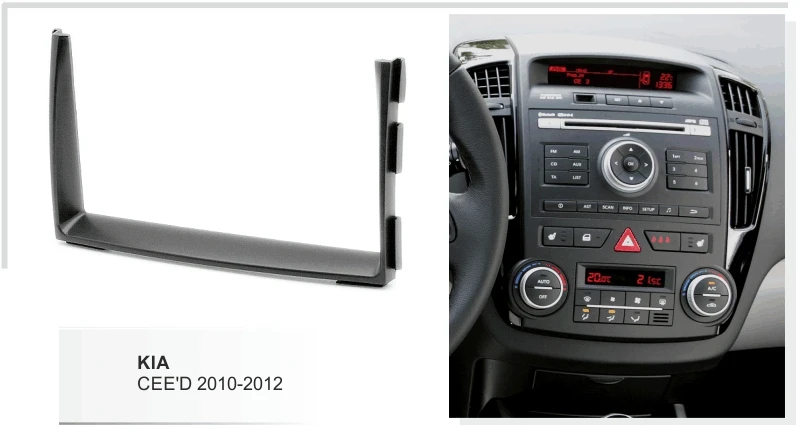 Автомобильная рамка с двойным Din радио для KIA Ceed 2010-2012 комплект приборной панели