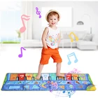 Детские коврики для пианино 130 х48 см, музыкальные коврики для пианино, клавиатура, сенсорная игра, музыкальный коврик, Обучающие игрушки, подарок